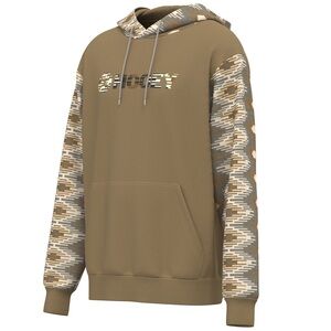 Hooey “LOCK-UP" HOODY TAN W/CREAM/BLACK/TAN AZTEC PATTERN